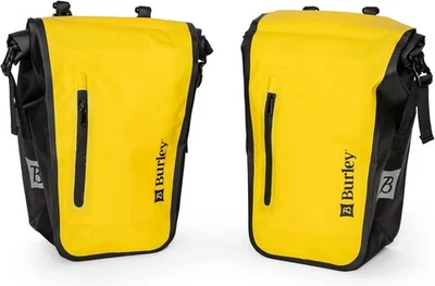 Juego de alforjas Burley, tapa enrollable, impermeable, 22L total talla única, amarillo/negro  Foto 1 de 3