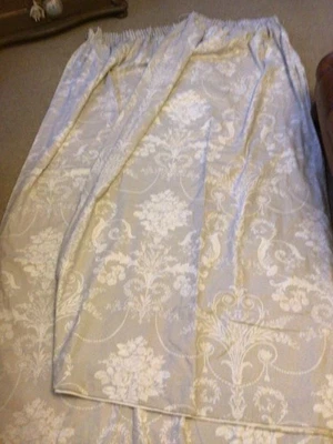 Laura Ashley Josette Dove Grey Lined Curtains. 85” Drop - Image 1 of 4