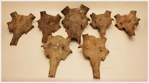 7x1 antiker Geweih Träger Gusseisen Hirsch Damwild  Gleiwitz 1900 Einheitspreise - Picture 1 of 13