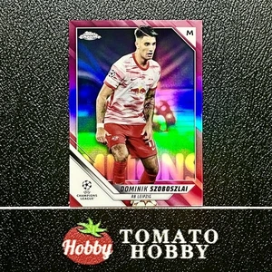 TOPPS CHROME UEFA 2021-22 DOMINIK SZOBOSZLAI /175 PINK REFRACTOR LEIPZIG - Picture 1 of 2