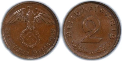 Alemania 1940-A 2 Pfennig KM-90 NGC MS-63 BN Foto 1 de 2