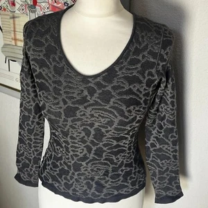 Armani Collezioni 90s vintage floral embroidered knit retro viscose soft top XS - Picture 1 of 7