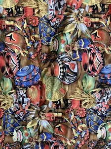 Northcott Studios Fabric Santa Fe Trail 1/4 yard Native American pots Southwest - Picture 1 of 4