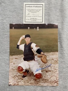 Del Crandall Milwaukee Braves Signed/Auto 8x10 Photo - Picture 1 of 3