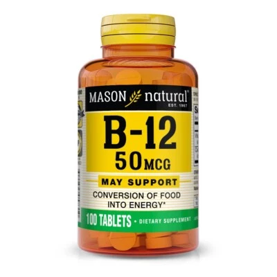 VITAMIN B 12 50 MCG  Heart Health B12 B-12 100 TABLETS - Image 1 of 3