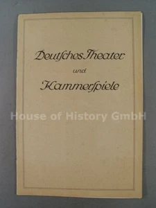 135949, Programm Programmheft 8, DEUTSCHES THEATER UND KAMMERSPIELE, 1937/38 - Bild 1 von 7