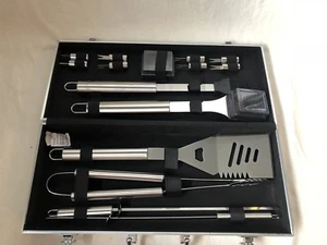 Frogger BBQ Tool Set Stainless Steel with Storage Case - Picture 1 of 8