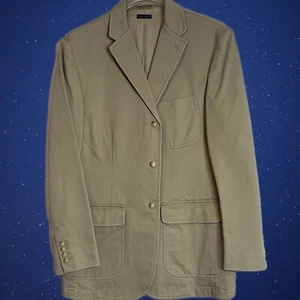 POLO by RALPH LAUREN Vintage 90s Mens Beige Cotton Jacket Blazer NWT Size XL - Picture 1 of 12