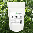 Nutrics® 100% Pure Organic NEEM LEAF 650mg x 90 Vegan capsules Detox ImmuneBoost