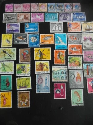 Estampillas: KGVI 1948- Singapur 1962+ incl. coronación 1953, insecto (3), CV £47,75 Foto 1 de 4