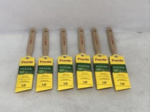 Lot Of (6) Purdy Nylox Glide 1.5 in. W Soft Angle Paint Brush - Picture 1 of 3