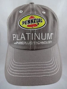 Pennzoil Platinum Pure Plus Gray NEW Embroidered Baseball Hat Cap NWOT - Picture 1 of 6