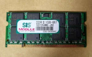 SiS Laptop Ram SSY264M8-J6E 1GB DDR2 667 (ref a1) - Picture 1 of 1