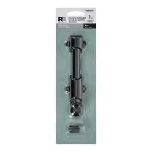 RELIABILT 6-in Black Steel Surface Bolt - Picture 1 of 3