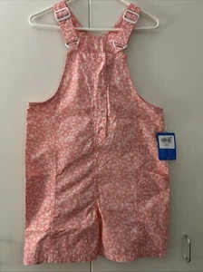COLUMBIA Youth Girls Large Washed Out Floral Playsuit, Pink Salmon Rose NWT - Picture 1 of 2