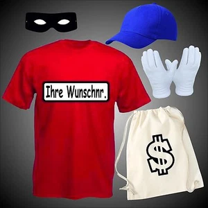 Panzerknacker Gruppen Kostüm T-Shirt für Fans Karneval Fasching + Rucksack - Bild 1 von 2