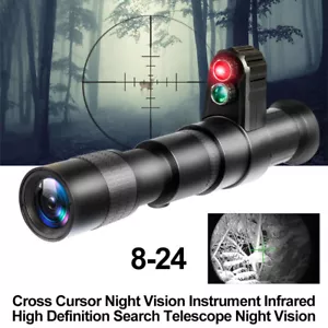 850nm Night Vision Device 8-24X Zoom Hunting Riflescope Monocular Cross Cursor - Picture 1 of 12
