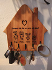 Schlüsselbrett Holz / Schlüsselleiste mit Gravur /Schlüsselanhänger