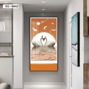 FRAMED Wall Art  Modern Minimalist Living Room Crystal Porcelain Home Decoration - Picture 1 of 9