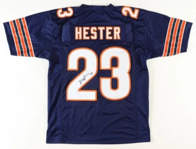 Devin Hester Signed Chicago Bears Blue Jersey (JSA) NFL All Time Return Leader - Image 1 of 4