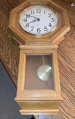 Vintage Strausbourg Manor Regulated Wall Clock Tested Works! Free Shipping! Cover