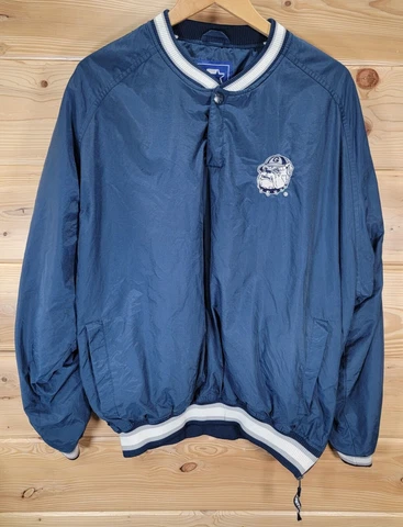 VTG 90's STARTER Georgetown Hoyas Lined Pullover Windbreaker Jacket Sun Fade Lrg Cover