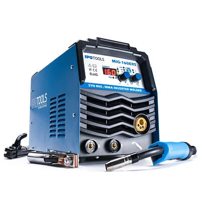IPOTOOLS 160ERS 5in1 MIG MAG Schweißgerät Fülldraht Schutzgas Vollsynergisch MMA
