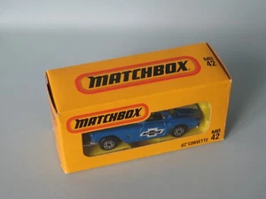 Matchbox Chevy 1962 Corvette Blue Body Japanese Issue Rare Toy Model Car 65mm d - Picture 1 of 5