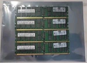 Lot of 4 Samsung M393T5750EZA-CE6Q0 2GB 2Rx4 PC2-5300P HP 405476-051 Server RAM  - Picture 1 of 3