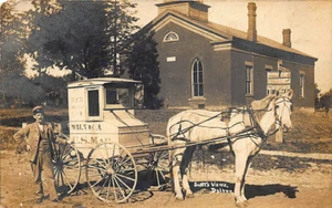 Dalton OH R.F.D. #3 Postbote Pferd & Wagen 1909 RPPC Postkarte - Bild 1 von 2