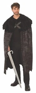 Dark Swordsman Cloak Black Watch Cape Fancy Dress Halloween Costume Accessory - Picture 1 of 1