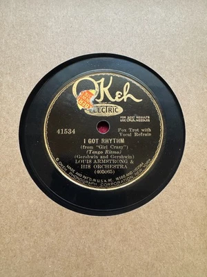 78Rpm, Jazz, Louis Armstrong Orch 'I Got Rhythm / Chinatown' US Okeh Clean! - Image 1 of 4