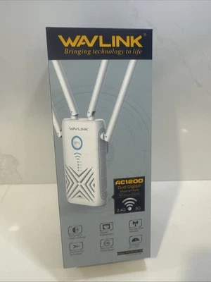 WAVLINK AC1200 Aerial X WI-FI RANGE EXTENDER  1200 Dual Gigabit Ethernet Ports - Image 1 of 4
