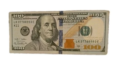 $100 Bill Note 4 Pairs 3 In Order Fancy Serial # Bookends AU Federal Reseve Rare - Image 1 of 3