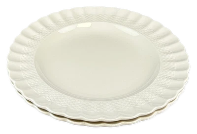 Spode Chelsea Wicker Dinner Plate VTG Brown Copeland Mark Set of 2 - Image 1 of 4