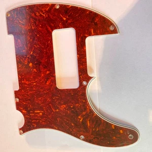 New Celluloid 4 Ply WIDE BEVEL Tortoise/White Telecaster Pickguard w/ P90 Neck - Picture 1 of 8