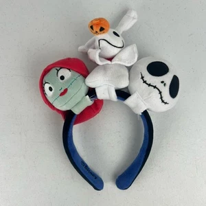 Disney Parks Nightmare Before Christmas Jack Sally Zero Headband Set Of 3 Plush - Picture 1 of 4
