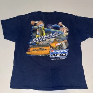VTG Daytona Pepsi 400 Shirt Mens XL Nascar Race Cartoon Art Grunge Emo Y2K - Picture 1 of 5