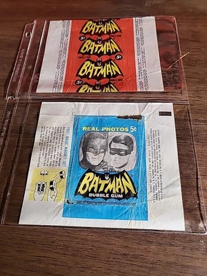 1966 Battman Wax Pack Wrappers - Image 1 of 2