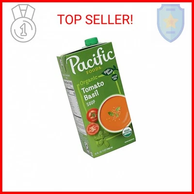 Sopa de manjericão de tomate orgânico Pacific Foods, caixa de 32 oz - Imagem 1 de 2