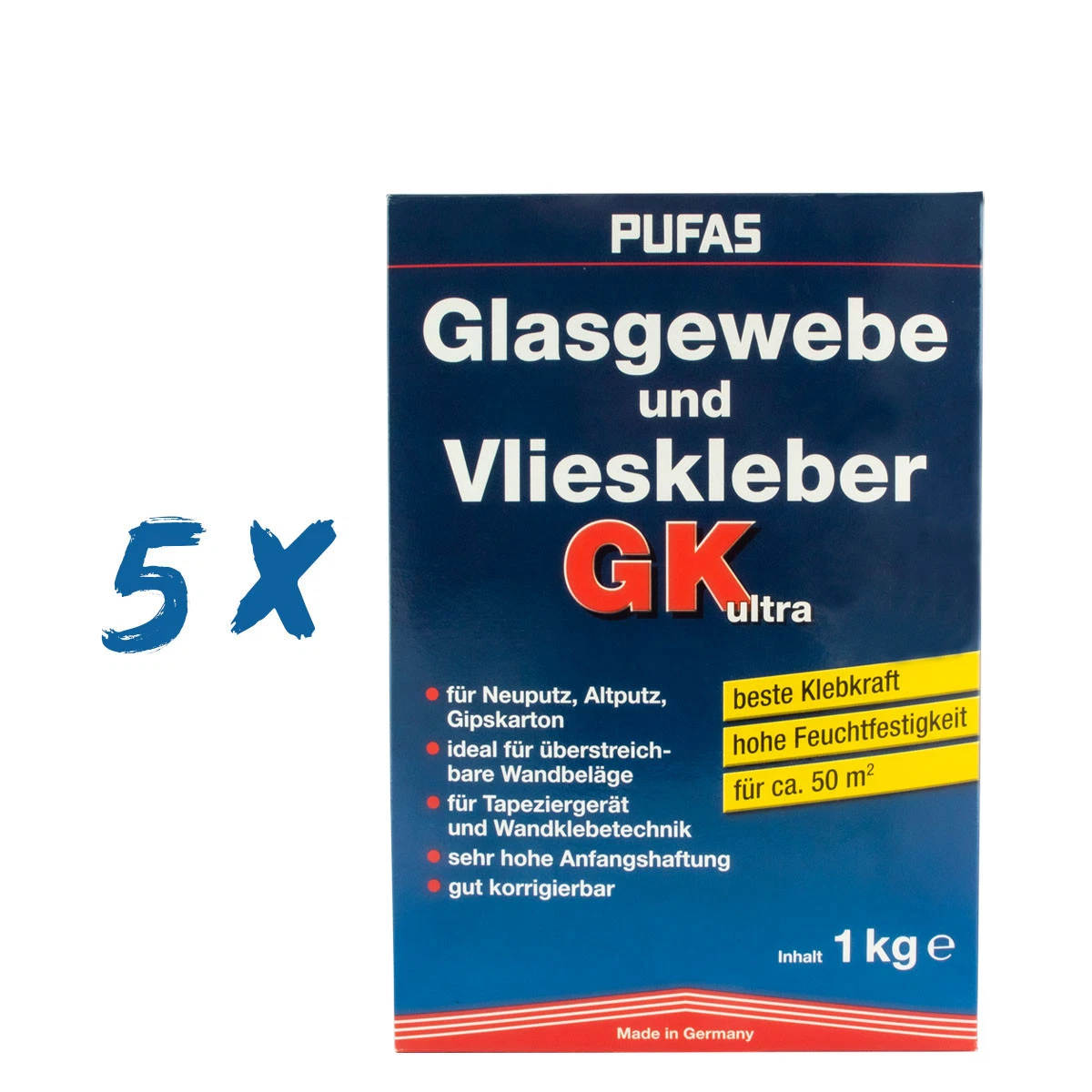Colle à Tapisserie Prête à L'emploi PUFAS Easy 3 Kg - Pour Tapisses Vinyles Et Fibres - Couvre 16 M²