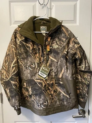 Drake Waterfowl MST Fleece-Lined 1/4 Zip 2.0 Mossy Oak Habitat Medium NWT - Image 1 of 4