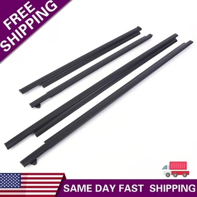 Correa de vidrio para puerta 4 piezas moldura exterior resistente al clima para Toyota 4runner 1996-2001 Foto 1 de 4