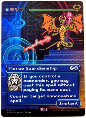 MTG Fierce Guardianship (Rainbow Foil) Secret Lair Pixel Perfect 1823 NM - Image 1 of 4
