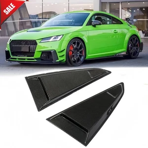 Real Carbon Rear Window Scoops Side Vent Trim For Audi TT TTS TTRS Coupe 2015-21 - Picture 1 of 12