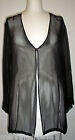 Sheer One Button Thigh Length Long Sleeve Jacket Size Extra Small