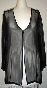 Sheer One Button Thigh Length Long Sleeve Jacket Size Extra Small - Picture 1 of 1