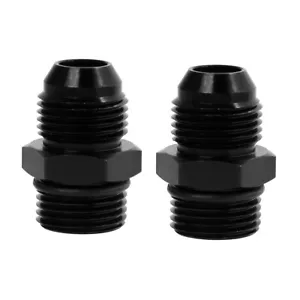 ORB O-ring AN12 12AN to AN12 12AN Male Adapter Fitting Black Pack of 2 - Picture 1 of 12