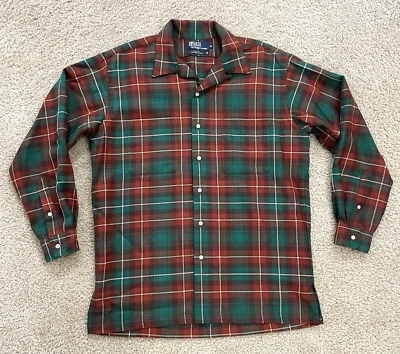 Camisa POLO RALPH LAUREN talla M (se adapta a XL) jacquard lana a cuadros correa para la barbilla MiUSA USADA EN EXCELENTE ESTADO Foto 1 de 4