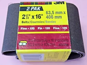 3M 9250-2NA 2-1/2" x 16" Fine 120 Grit Sanding Belts (2 Pack) - Picture 1 of 1